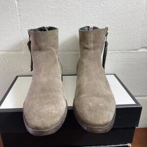 All Saints Brown Suede Ankle Boots Zip Side Men's 43 EU/10 US Made In Portugal